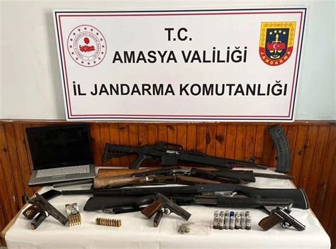 Amasya da silah kaçakçılığı operasyonu 6 şüpheli gözaltına alındı