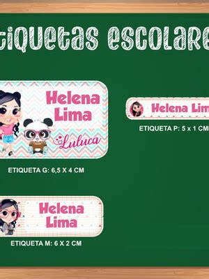 Kit Etiqueta Escolar Luluca Compre Produtos Personalizados No Elo7