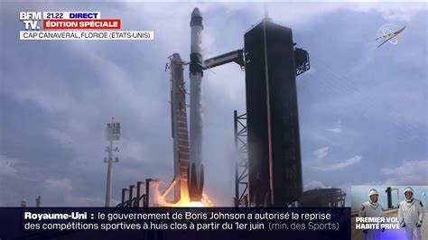 Revivez Le Lancement Historique Du Premier Vol Habité De Spacex Youtube