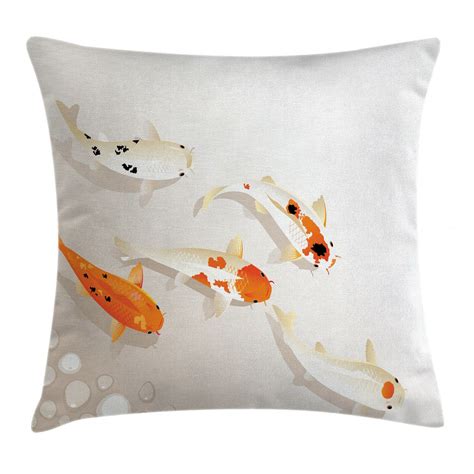 Kissenbezug Dekokissen F R Sofa Tier Traditionelle Spotted Koi Fische