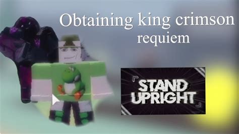 Stand Upright Obtaining King Crimson Requiem Youtube