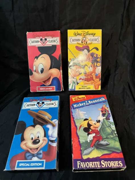 Heres Mickey Walt Disney Cartoon Classics Vhs Lot Of 4 Eur 8 33