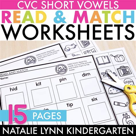 Cvc Words Read And Match Phonics Worksheets