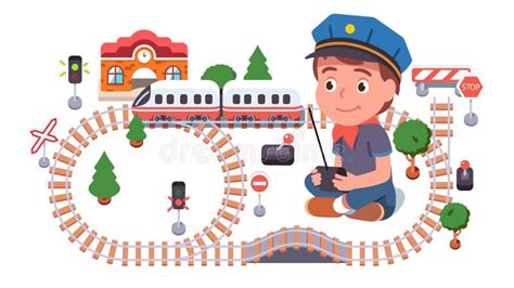 Boy Train Station Stock Illustrations 348 Boy Train Station Stock