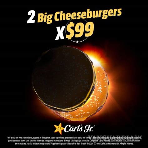 Eclipse Y Antojo Carls Jr Lanza Promo De Hamburguesas Por Pesos