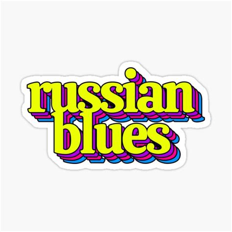 Russian Blues Sticker For Sale By Kellylouisev Redbubble