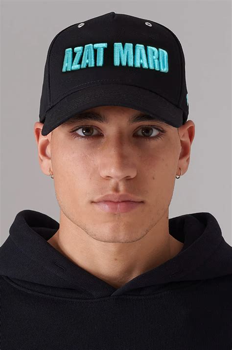 AZAT MARD BLACK WITH TURQUOISE IMPACT TRUCKER CAP – Azat Mard