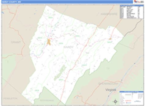 Hardy County Wv Wall Map Basic Marketmaps Davincibg