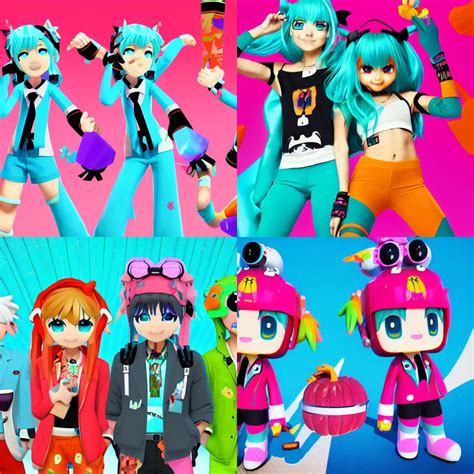 Fall Guys With A Hatsune Miku Skin Stable Diffusion OpenArt