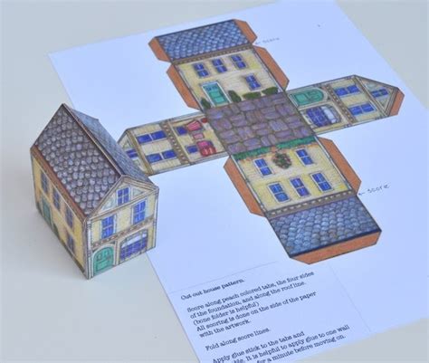 Items similar to 3D Paper House Template Instant download as pdf on Etsy