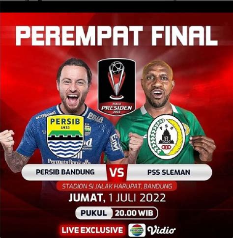 Link Nonton Live Streaming Piala Presiden Persib Vs Pss Sleman