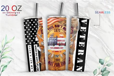 Veteran Flag Oz Tumbler Wrap Graphic By Sophia Creative Fabrica