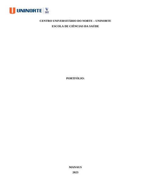 Modelo De Portfólio Acadêmico Pdf - Modelo Portfólio Acadêmico | PDF