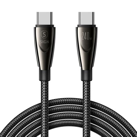 Sign Usb C Til Usb C Kabel W M Sort Teknikdele Dk