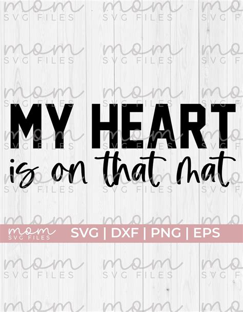 Cheer Mom Svg My Heart Is On That Mat Svg Gymnastics Svg Etsy UK