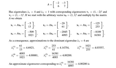 Understanding Power Method For Finding Dominant Eigenvalues