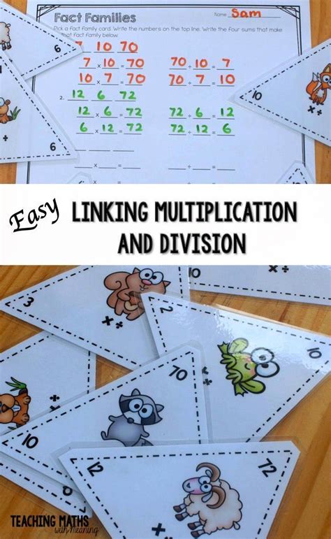 Multiplication And Division Triangles Worksheets Free Printable