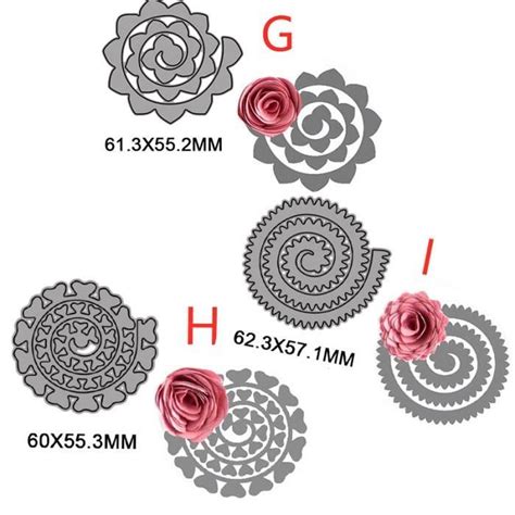 Gabarit de découpe Guirlande de Fleurs en Spirale en Métal 3D Matrice