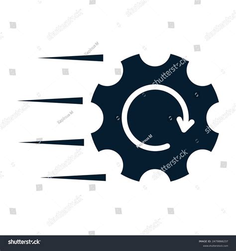 Concept Speeding Work Process Vector Linear Stock Vector (Royalty Free