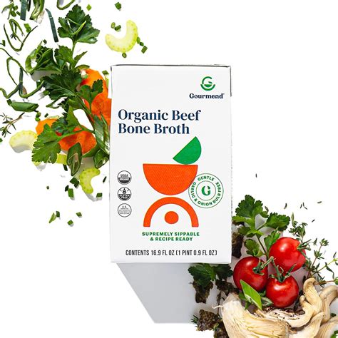 Gourmend Foods Organic Beef Broth | Low FODMAP Certified | Deliciously