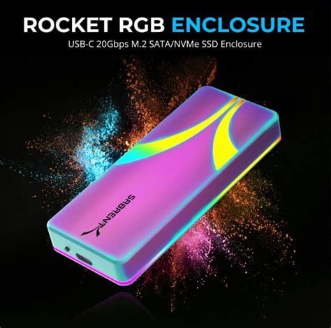 Sabrent Unveils New Rocket Rgb Usb C Gbps M Ssd Enclosure Special