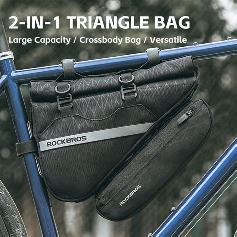 ROCKBROS Triangle Bike Frame Bag Bicycle Large Storage Bag Front Tube