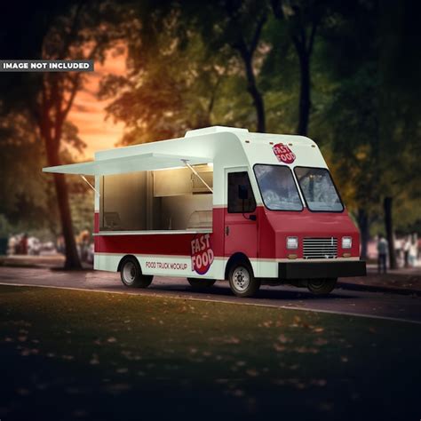 Premium PSD Food Truck Mockup