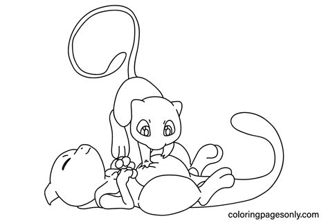 P Ginas Para Colorear De Mewtwo Coloringpagesonly