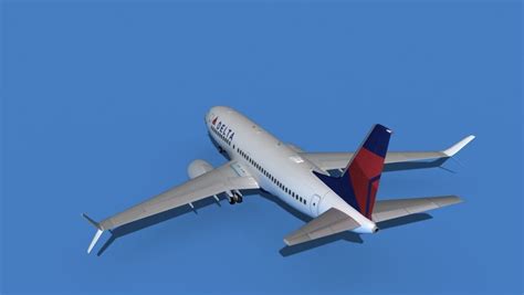 Boeing 737 MAX 7 Delta 3D model rigged | CGTrader