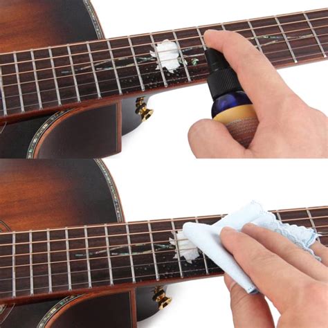 Buy Guitar Fingerboard Nursing Oil Fretboard Lemon Oil With Cleaning Cloth Set String Instrument