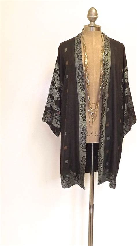 Silk Kimono Jacket Cover Up Etsy Kimono Fashion Pure Silk Kimono