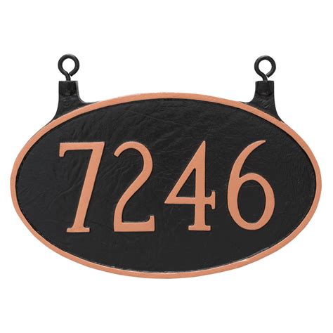 Double Sided Hanging Classic Oval Standard Address Sign Plaque The Address Number Store