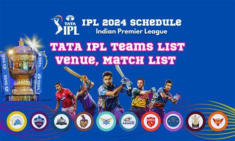 Tata Ipl Schedule India Cricket Info