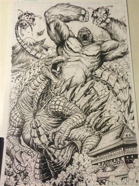 Cool Matt Frank Art Godzilla Tattoo King Kong Art Kaiju Art