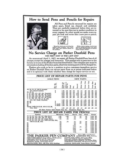 Catalogo Parker 1927 Parkerpioneersbook