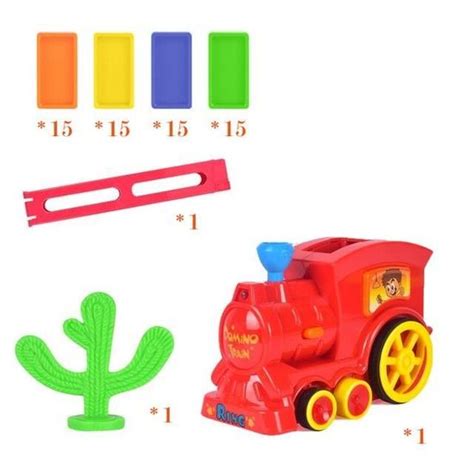 Enfants Domino Train Voiture Ensemble Son Lumi Re Automatique Pose