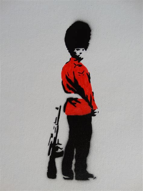 BANKSY - Banksy, Spray Paint Stencil on Canvas - Original Dismaland - Street Art - Plazzart