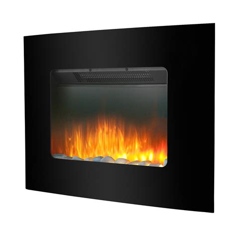 Glowmaster Warwick Curved Wall Mounted Electric Glass Fireplace