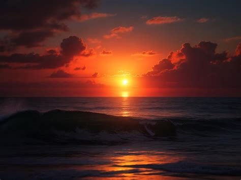 Premium AI Image | sea sunset 