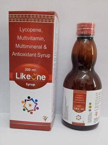 Liquid Lycopene Multivitamin Multimineral Antioxidant Syrup At