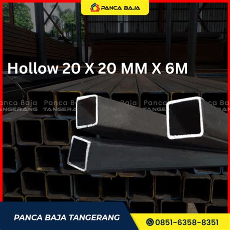 Jual Besi Holo Hollow Pipa Kotak Hitam 20 X 20 MM X 6 M 2x2 Cm