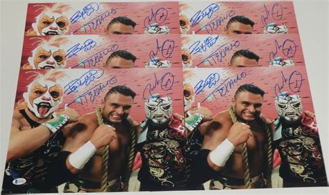 Pentagon Texano Jr Psycho Clown Signed X Photo Bas Beckett Coa Aaa