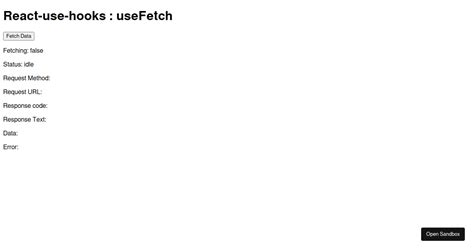 React Use Fetch Demo Codesandbox