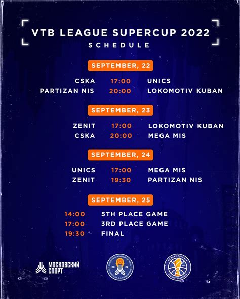 Guide For The Supercup 2022 Vtb United League Official Website