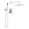 Delta Modern Spray Raincan Wall Mount Fixed And Handheld Shower Head