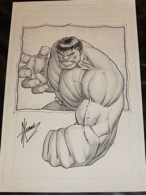 Dale Keown Hulk Sold In Marshall Steinman S Dale Keown Comic Art