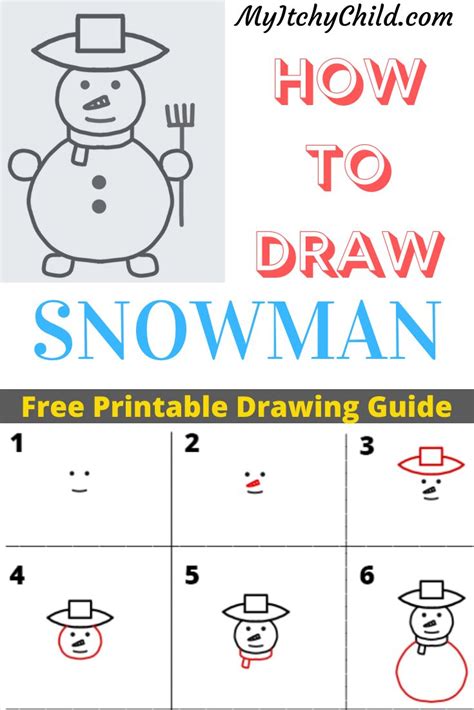 How To Draw Snowman Step By Step Drawing Tutorial Draw A Snowman