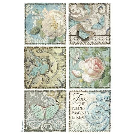 Carta Di Riso A4 Azulejos Stamperia Decoupage Su Vetro Con Carta Di