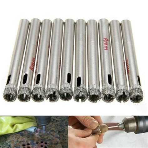 Set Pcs Mm Diamond Coated Core Hole Saw Drill Bit Glass Tile