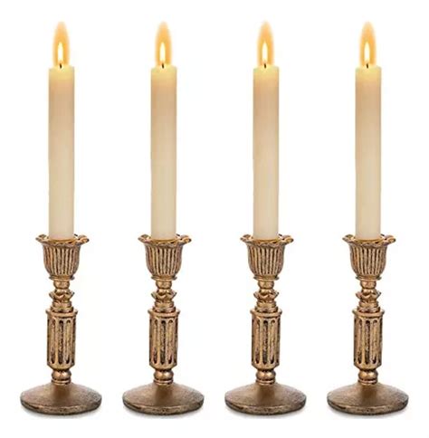 Candelabro Vintage Para Vela Cónica Candelabro Antiguo Cuotas Sin Interés